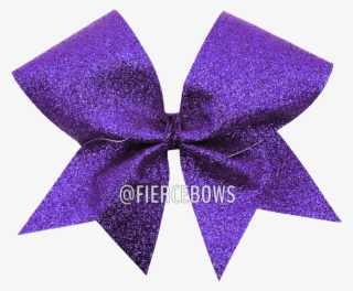 Purple Glitter Cheer Bow Fierce Bows - Cheerleading