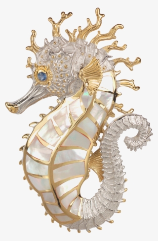 Large Seahorse Pendant Kovel Collection - Sterling Silver Crowned Seahorse Pendant
