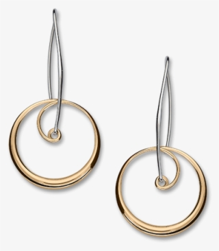 Ed Levin Sterling Silver And 14kt Gold Overlay Ella - Earrings