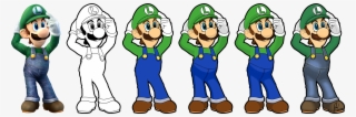 Drawn Mario Lugi - Super Smash Bro Brawl Luigi