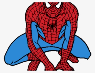 Spiderman Clipart Upside Down - Spiderman Black And White