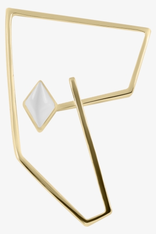 Supra Earrings, Gold L White $107 $152 - Triangle