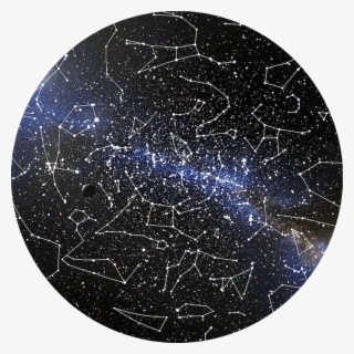 More Visible Stars, The Moon, And The Milky Way Galaxy - Circle