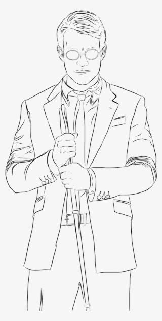 I Decided To Draw Matt Murdock Aka Daredevil From The - Sketch