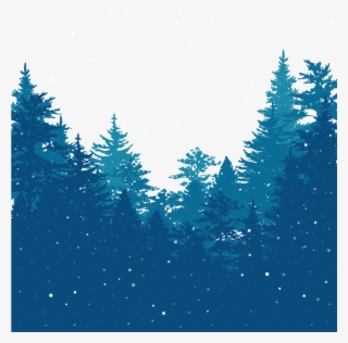 Ftestickers Winter Trees Pine Snow Silhouette - Kids Camp