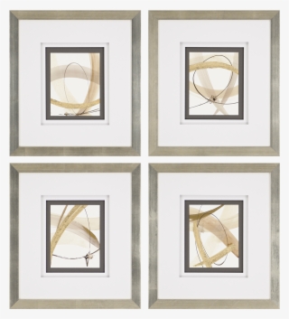 Scroll Series I Pk/4 - Black And White Set Framed Art