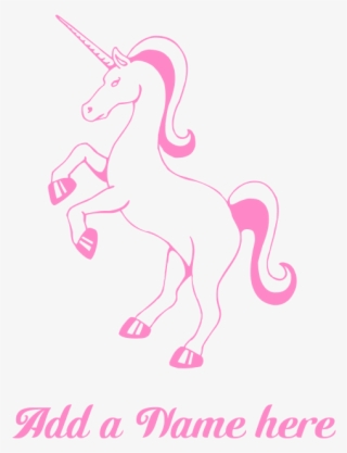 Personalisable Pink Unicorn Banner - Illustration