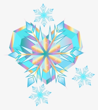 Snowflake Heart Clipart - Graphic Design