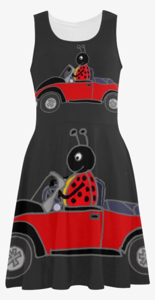 Funny Ladybug Driving Red Convertible Atalanta Sundress - Vest