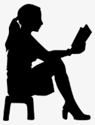 Cropped Cropped Woman Reading Silhouette Klein - Silhouette