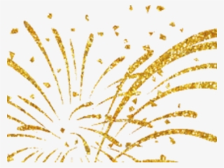 Fireworks Clipart Golden - New Year Fireworks Transparent