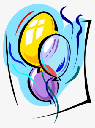 Vector Illustration Of Party Balloons Help Partygoers