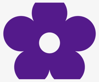 Blue Flower Clipart Shape - Purple Flower Clipart