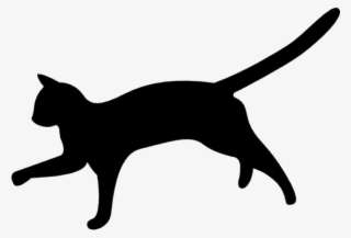 Cat Silhouette Vector - Black Cat Shape Logo