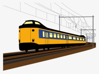 Railroad Tracks Clipart Modern Train - Electric Train Clipart