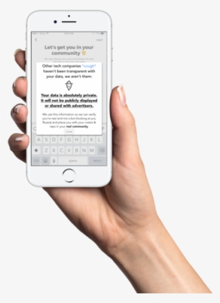 Woman Holding Iphone 7 Silver