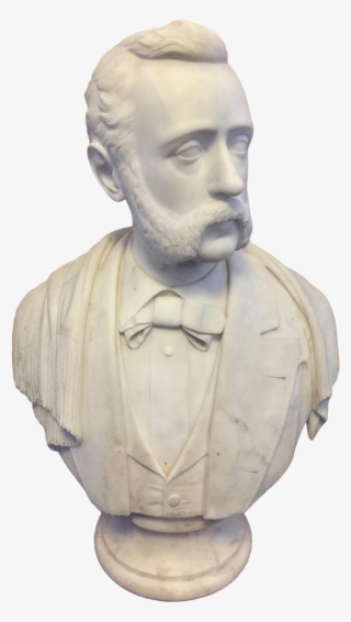 Carrara Marble American Victorian Bust Of A Gentleman