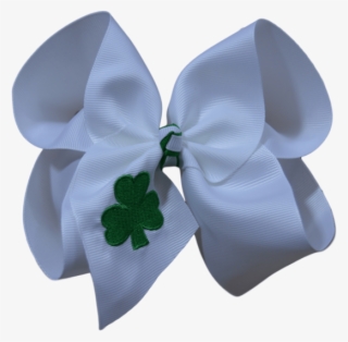 Embroidered Clover Bow - Saint Patrick's Day Hair Bow