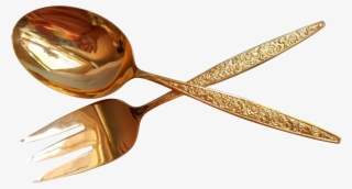 Gold Spoon And Fork Png