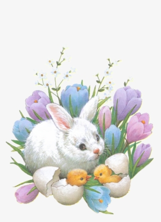 Bunny Happiness Happy Flowers Rabbit - Happy Easter