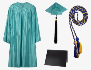 cap gown and tassel honor cord diploma cover set - green