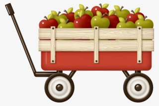 Pin By Natalie Mcbride On Clip Art - Wagon With Apples Clipart