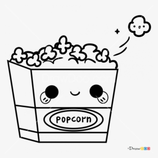 How To Draw - Kawaii Popcorn Drawing