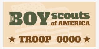 Boy Scouts Of America Vinyl Banner With Troop Number - Parallel