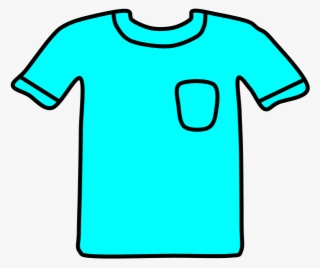 T-shirt, Pocket, Bright Blue, Png