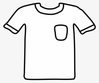 T-shirt, Pocket, Black And White, Png - Illustration