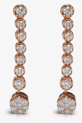 18 Ct Rose Gold Diamond Earrings - Konplott Waterfalls Beige Ohrhänger