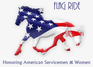 Horse Clipart American Flag - Poster