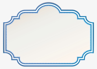 Blue Outline Tray Badge With White Middle