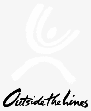 Outside The Lines Logo Black And White - Calligraphy