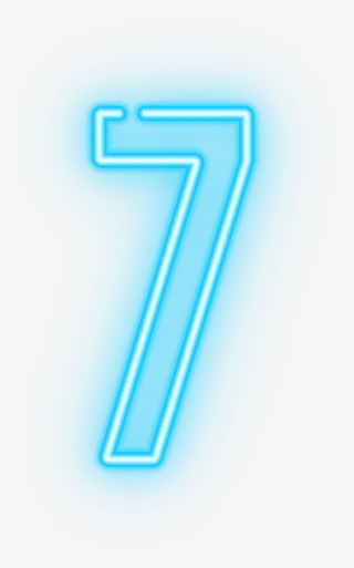 Free Png Download Neon Number Seven Transparent Clipart - Number