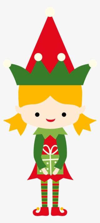 Christmas Girl Elf Clip Art - Christmas Girl Elf Clipart