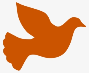 Water Dove Peace Burnt Orange Clipart - Dove Silhouette