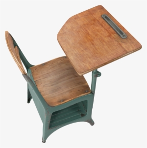 Antique School Desk Png Image - Furniture