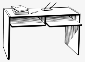 Desk Clipart Png Black And White