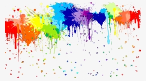 Clipart White Paint Splash Png Images - Rainbow Paint Splatter