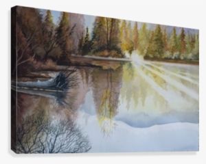 Reflections On Red Fish Lake Idaho Canvas Print - Idaho