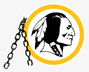 Iron On Stickers - Black And White Washington Redskins Logo