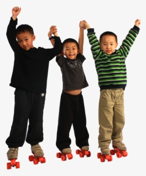 Preschool Three Boys 1 - Family Roller Skating Png