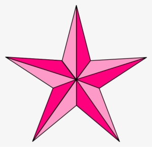 Nautical Star Tattoos Png File - Pink Star Clipart