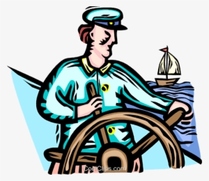 Captain At The Helm Of His Ship Royalty Free Vector - Profesiones De Inteligencia Musical