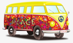 Hippie Clipart Transparent - Vw Peace And Love