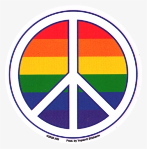 Pride Rainbow Peace Sign - Pride Peace Sign