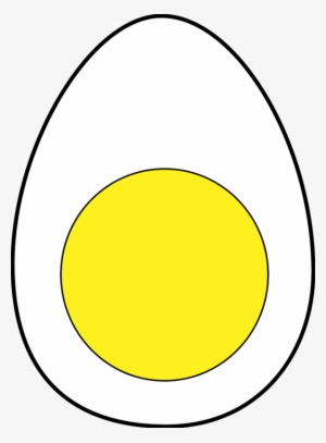 Fried Egg With Arrow To Yolk Clip Art At Clker - Hard Boiled Egg Drawing