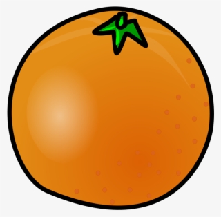 Black, Food, Fruit, Outline, White, Cartoon, Orange - Clipart Orange