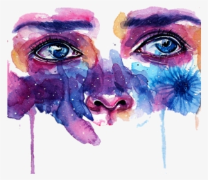 Largest Collection Of Free To Edit Face People School - Watercolor Paint